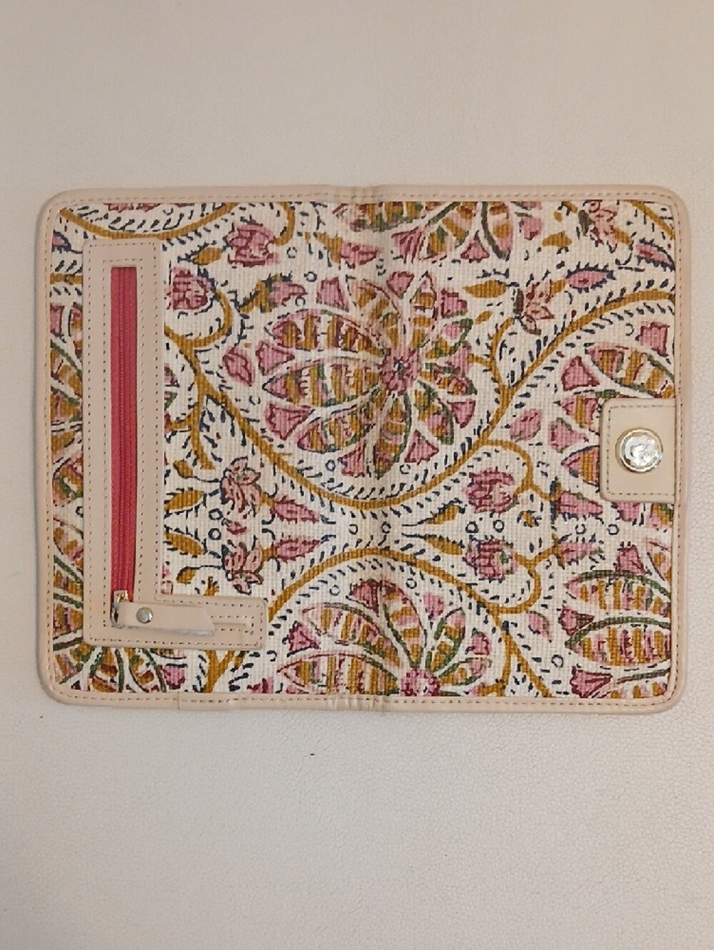 Spartina 449 Floral Printed Wallet in Cream, Pink, Green, Gold - Picture 10 of 10
